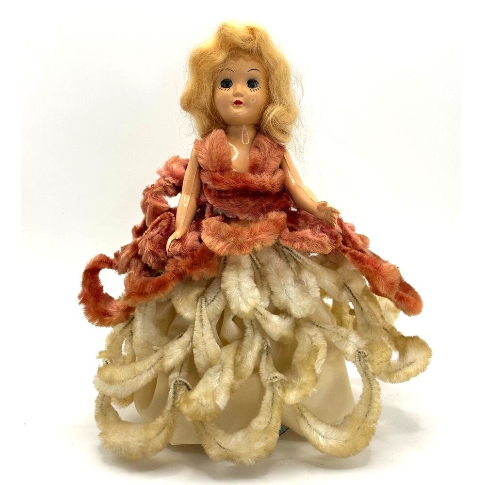 Vintage Duchess Doll, Sleepy Eye, Delicate Pipe Cleaner Dress